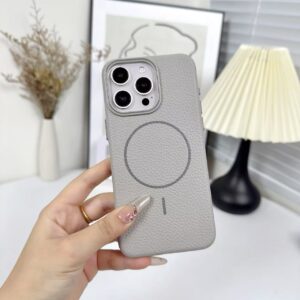Premium iPhone 15 Silicon Magnetic Case Cover | Protective Shock Proof Back Case Compatible with Mag Safe (Silicon, iPhone 15, Magnetic-Light Grey)