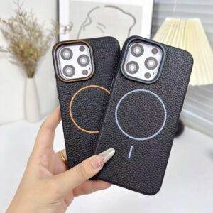 Premium iPhone 15 Silicon Magnetic Case Cover | Protective Shock Proof Back Case Compatible with Mag Safe (Silicon, iPhone 15, Magnetic-Black)