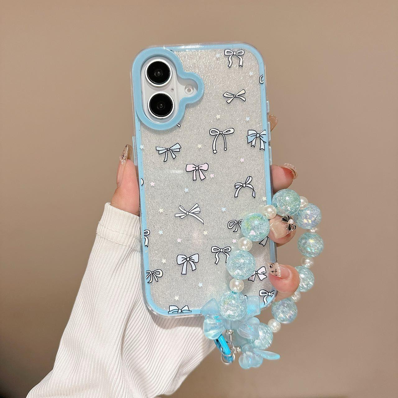 TEDDY BEAR AND BOW PRINTS WITH CHARMS FLEXIBELE SILICON WITH CAMERA PROTECTION COVER FOR ALL iPHONE AND SAMSUNG MODELS. - Image 2