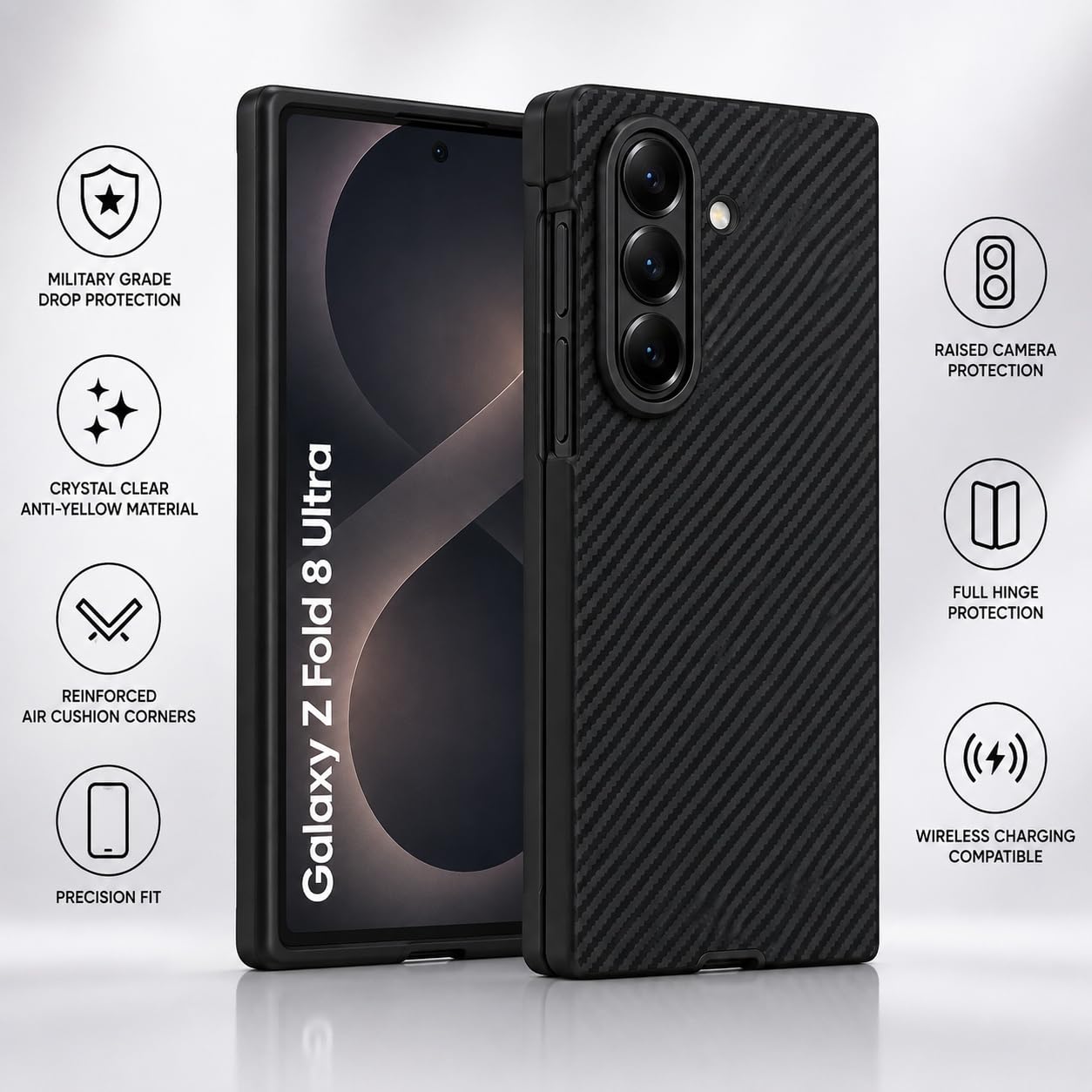 Samsung Galaxy Z Fold 8 Carbon Fiber Case