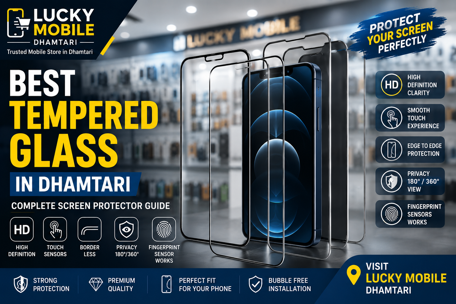 tempered glass in Dhamtari