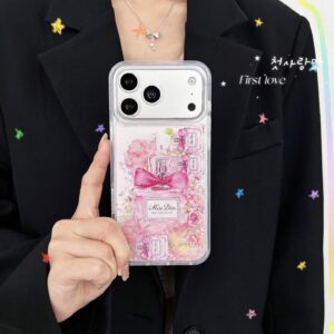 Luxury Pink Perfume Floral Phone Case
