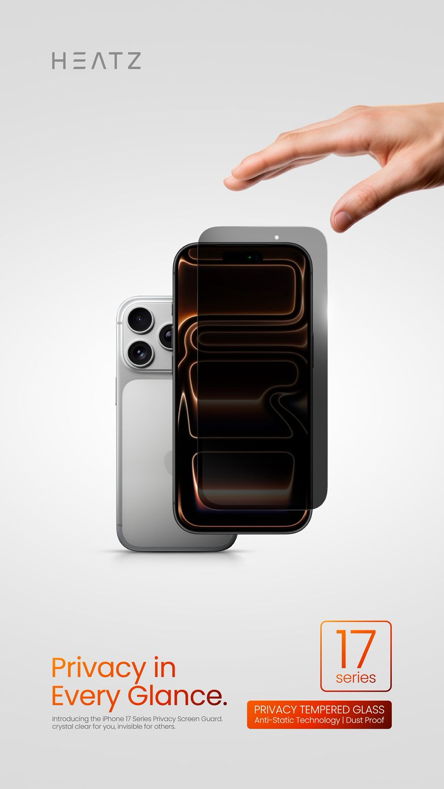 360° privacy tempered glass for iPhone