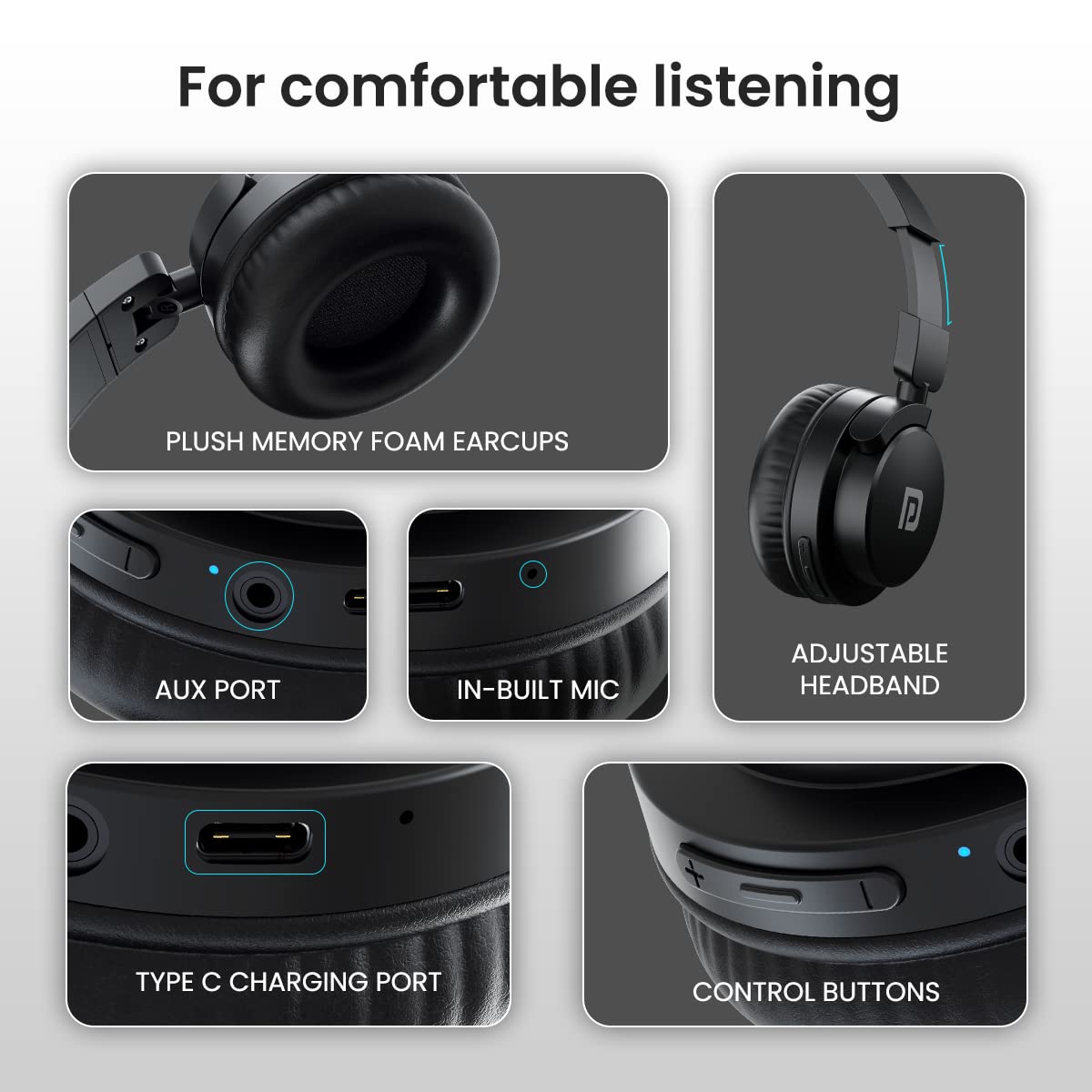 Portronics Muffs M2 Bluetooth Headphones