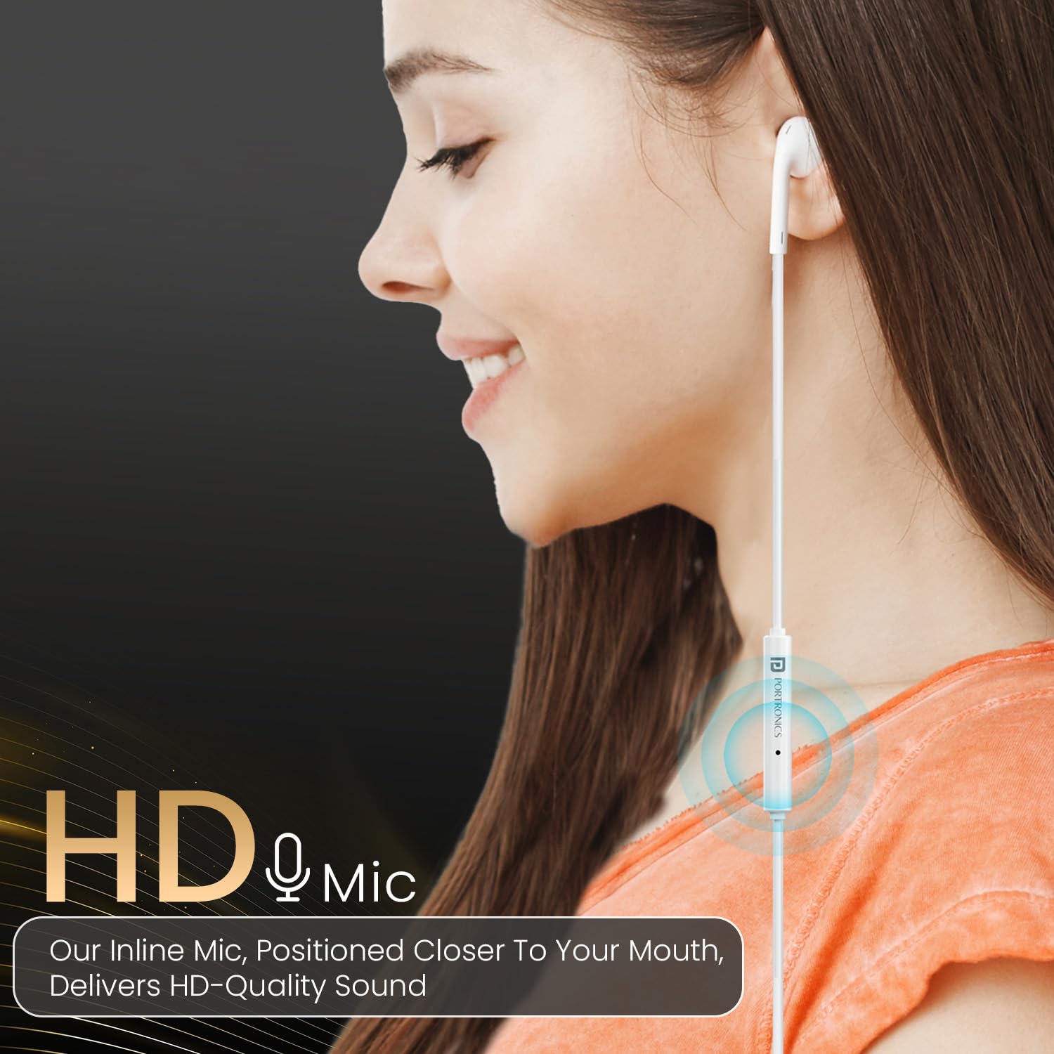 Portronics Conch Theta C Type C Wired Earphones