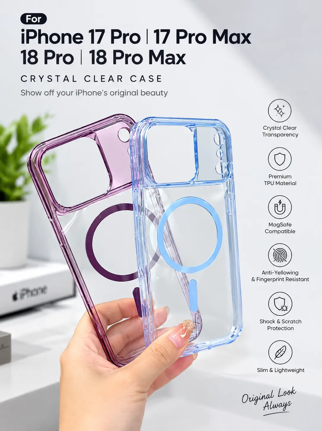 crystal clear iPhone 18pro and 18pro max cover