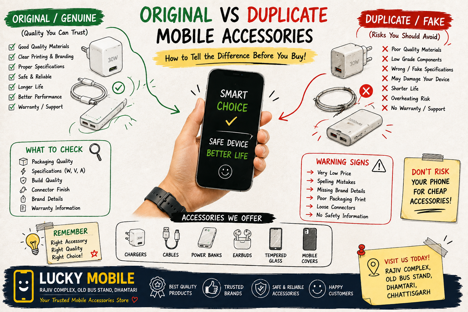 original vs duplicate mobile accessories