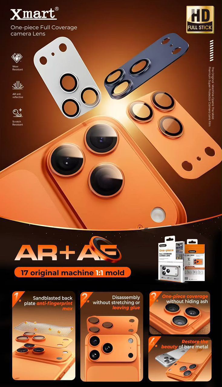 Xmart iPhone 17pro and 18 pro camera lens protector